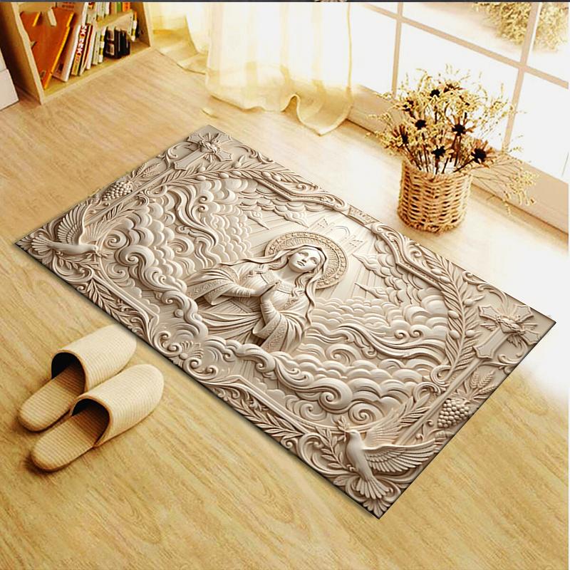 2025 New The Holy Mother Carpet Rug for Living Room Bedroom Home Sofa Decoration,Kids play Non-slip Floor Mat10