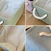 Versatile Double-layered Linen Laundry Basket Closet Clothing Organizer Desktop Sundries Toys Snacks Cosmetic Storage Basket