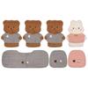 Winter Plush Car Seat Cushion - Cartoon Bear & Rabbit Design
