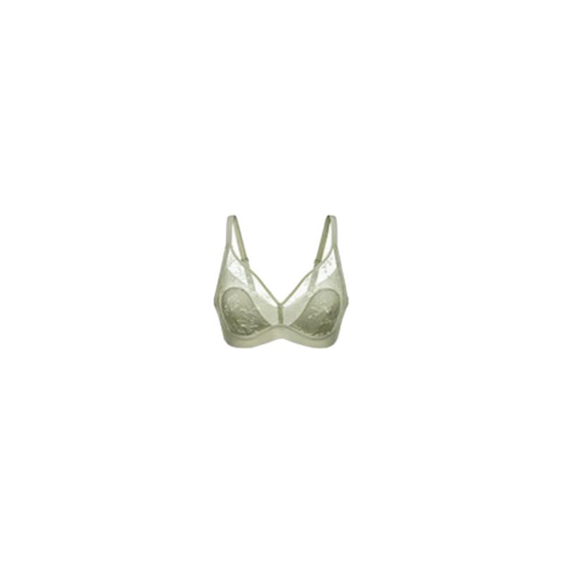 ubras Sunlight Vanilla Lace Rabbit Ear Cup Large Breast Bra Wireless Brassiere