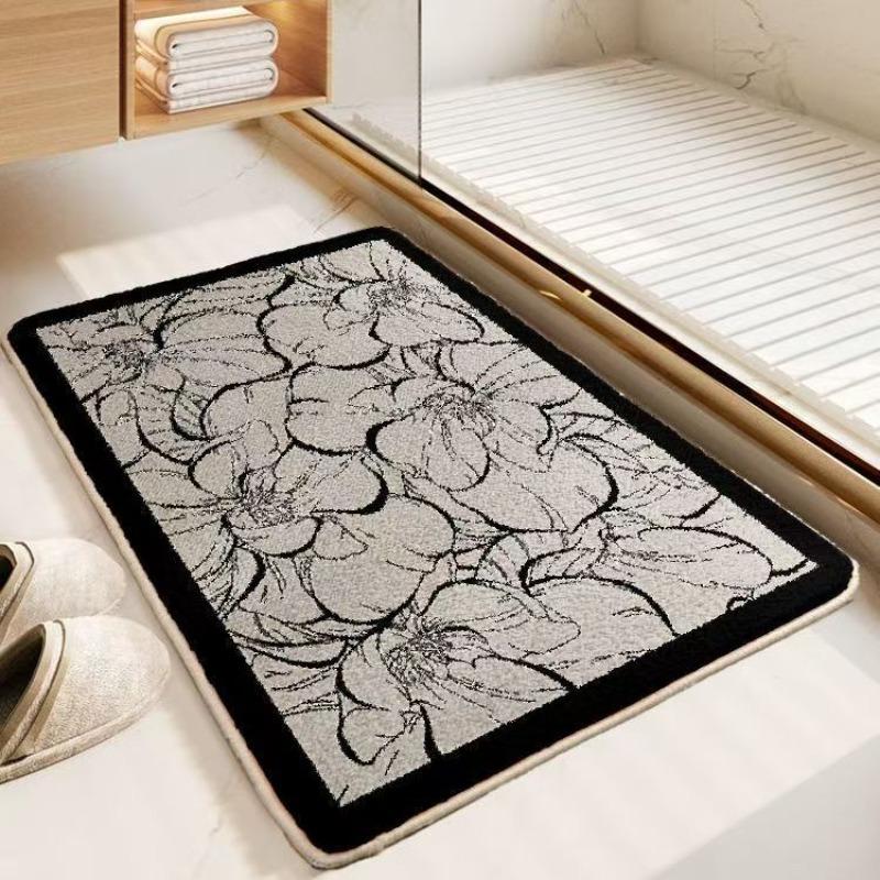 Imitation cashmere bathroom floor mat toilet toilet toilet door absorbent foot mat household  carpet