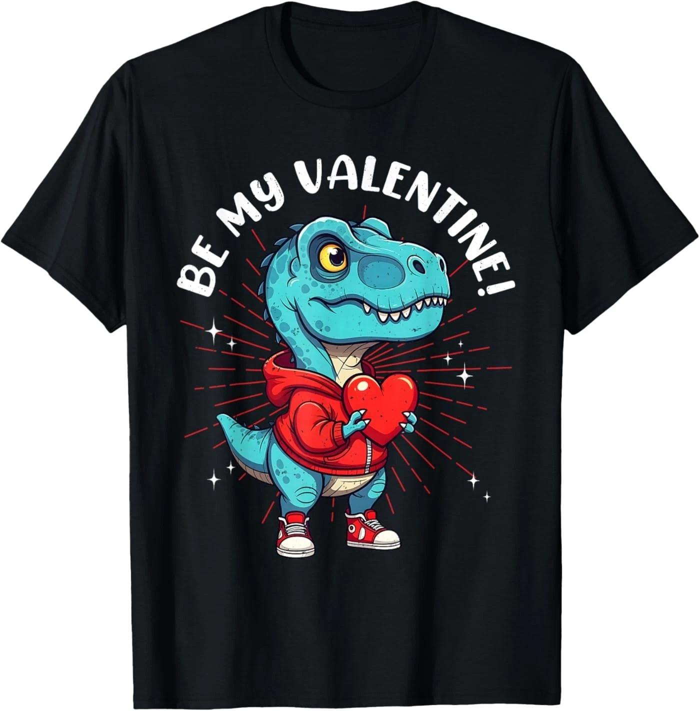 

Funny Cute Dino The Love Tonight Valentine s Day Men Women 100% Cotton T-shirt Mens Tees Top L