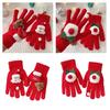 Holiday Theme Gingerbreadman Gloves Knitted Gloves Festival Handwear Lovely Snowman Knitwear Gloves for Daily Use