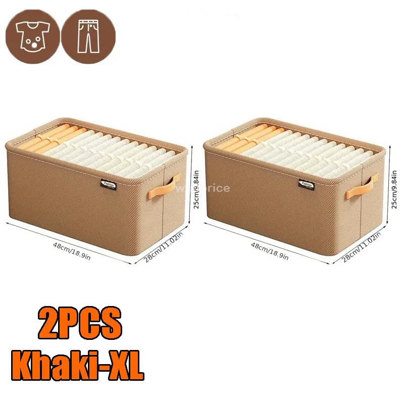 3pcs Clothes Storage Bags Portable Household Clothing Organizer Home Foldable Dust-proof Quilt Storage Container Storage Box