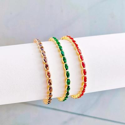 Neues modisches Zirkonarmband zur Anziehung von Reichtum, einfaches farbenfrohes vielseitiges Armband für Damen