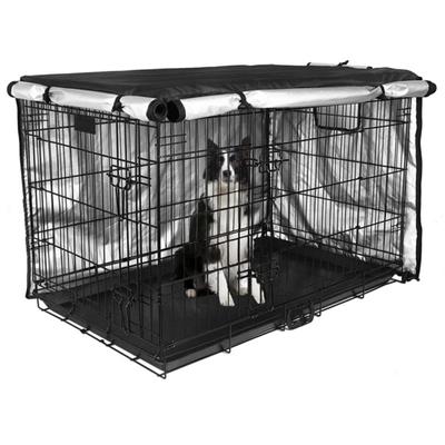 Pet Cover Sunshade Breathable Good Ventilation Waterproof Oxford Cloth Double Door Dog Crate Cover Pet Supply