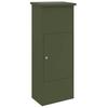 Package Drop Box with Storage Olive Green 44.5 X 29 X 110.5 Cm Steel