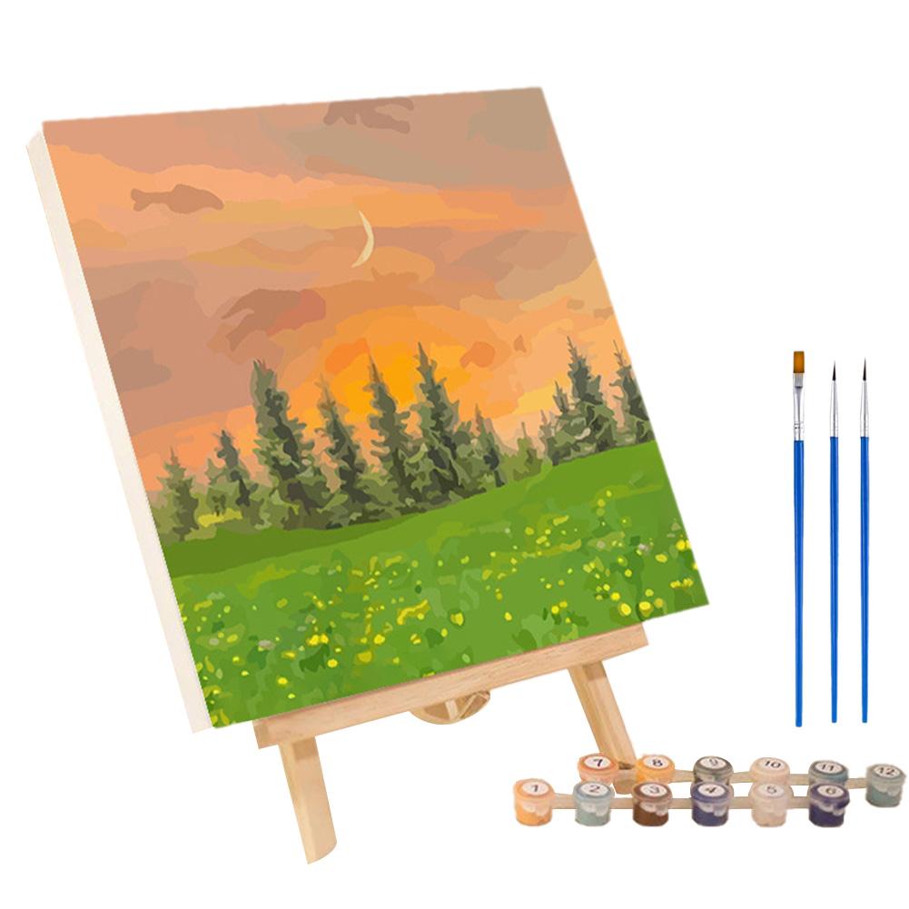 Frame Painting By Numbers Kits Abstract Sunset Landscape Modern Drawing Coloring By Numbers Acrylic Paint For Home Decor