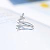 Small Fresh And Light Luxury Ring For Women, High-End Butterfly Personalized Index Finger Ring, Three-Layer Closed Female Ring.