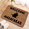 """Willkommen Madafakas" Weiche Kork-Fußmatte Wohnmobil-Türvorleger Perfekt für Außenbereiche Ideales Geschenk für Camper Zubehör Campingzubehör"""