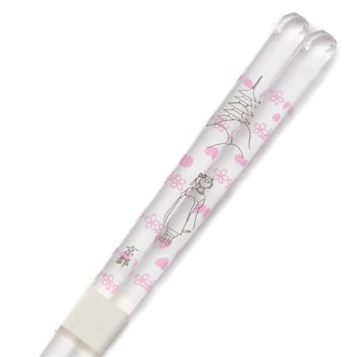 Aoba Clear Chopsticks, "THE Inbound Kyoto Cherry Blossom Design," 23cm [313540] Dishwasher Safe