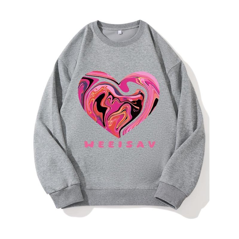 

Weeisav Модный принтованный топ, повседневная спортивная одежда на осень и зиму, хлопковая толстовка XXL слоновая кость