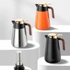 Double-Walled Stainless Steel Insulated Vacuum Coffee Carafes Thermal Tea Pot with Tea-Built-In Infuser for Keeping Hot and Cold