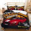 Racing Car Tractor Series 3D Digital Printing Quilt Set Three-Piece Kit
