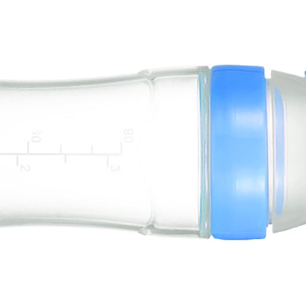 Feeding Bottle Spoon Silicone PP Safe Soft BPA Free Elastic Round Bottom Baby Food Feeder Blue