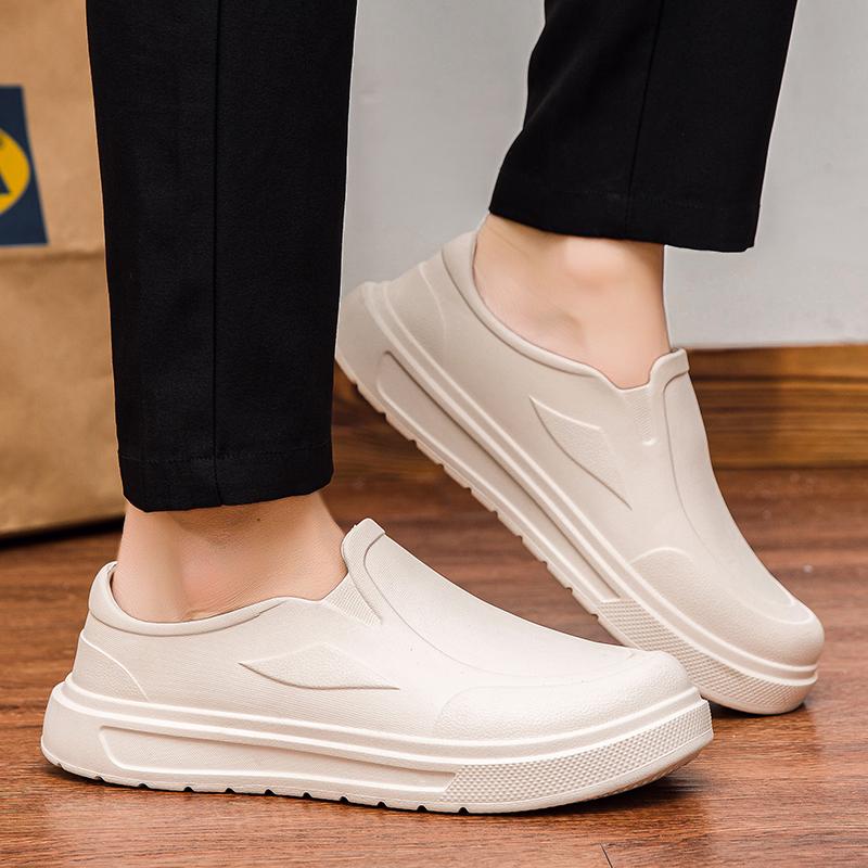 Big Size Men Work Chef Shoes Waterproof Oil-proof Kitchen Work Cook Boots Non-slip Ankle Rain Boots Man Hotel Restaurant Safety Footwear