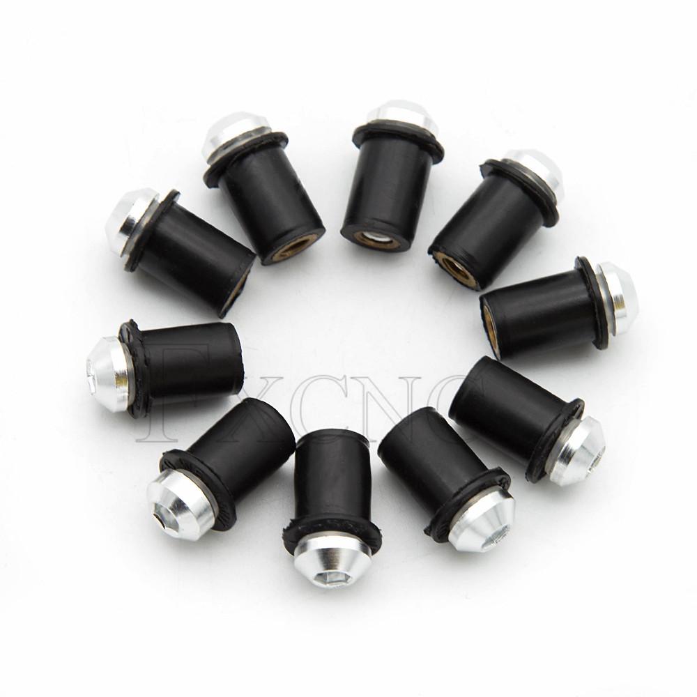 10PCS 5mm Windscreen Windshield Bolt Screw Kit For Yamaha MT09 MT-07 YZF R1 R6 R3 R25 FZ16 Fz1 FZ8 FZ6 MT03 Tmax xmax 530 500