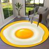 1Pc food theme Printed circular carpet, home door mat, outdoor travel protection carpet A5