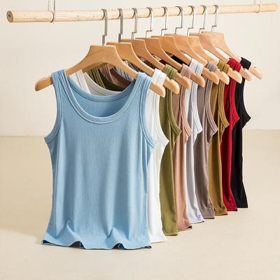 Women's Racerback Cotton Camisole - Sleeveless, Anti-Exposure, Summer Base Layer Top