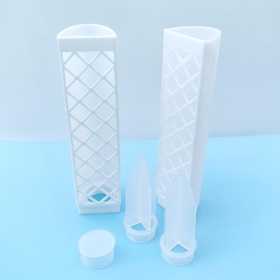 Selbstbewässernde Moosstäbe für Kletterpflanzen Innen D-Form Pflanzenstützpfahl-Set Halbtransparent Monstera-Stütze