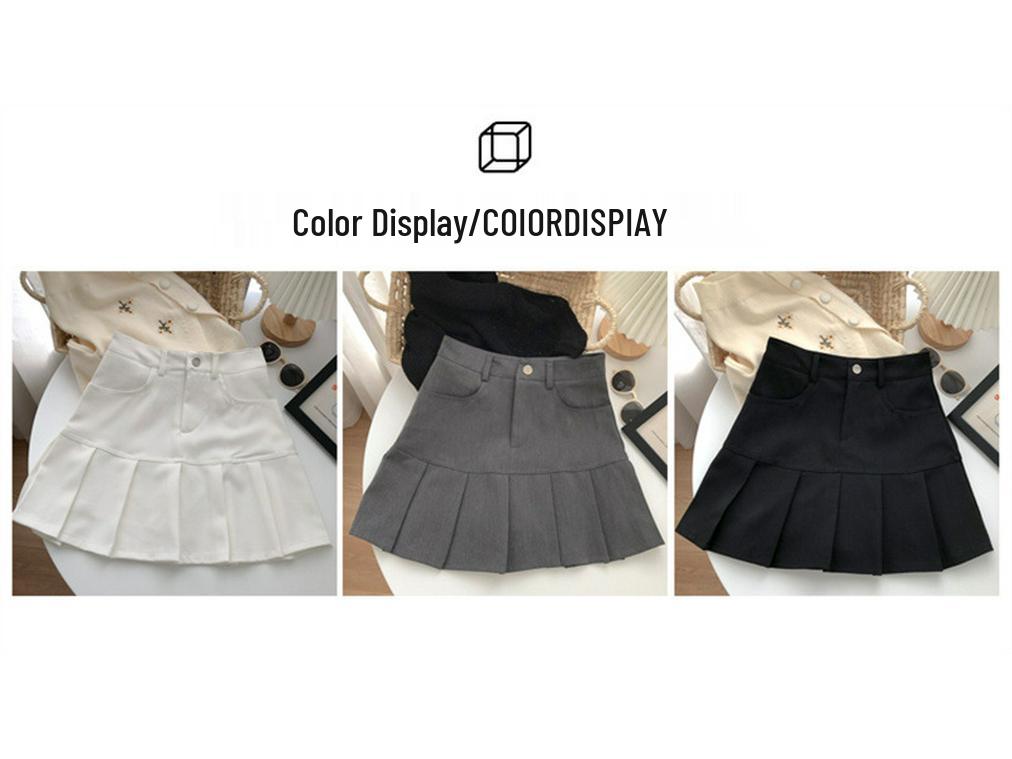 2024 Sommer Damen Plissee High Waist Kurzer A-Linien-Rock