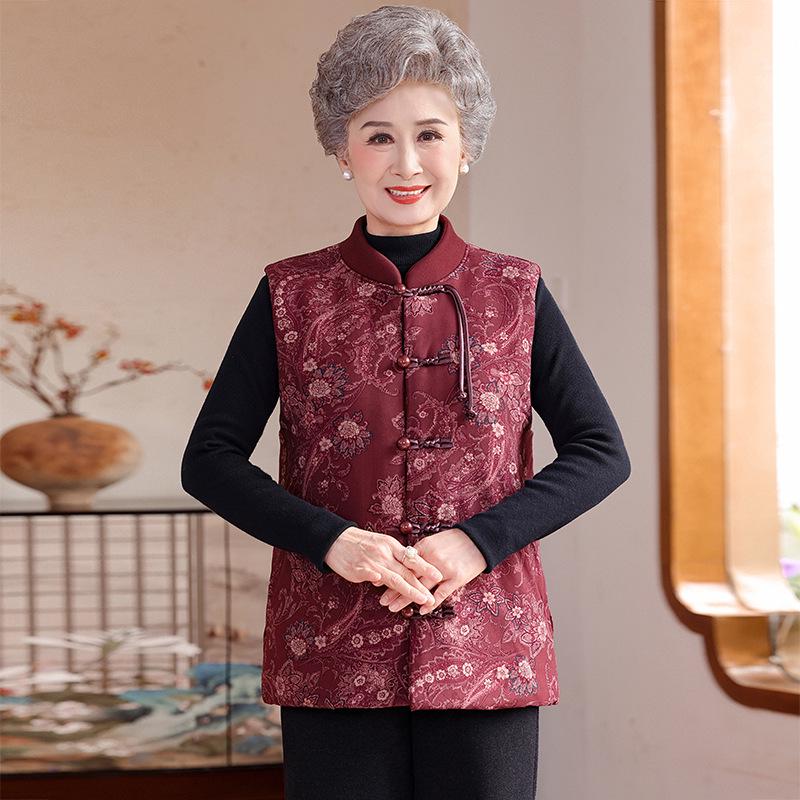 Grandma Style Cotton Padded Vest: Warm Chinese-Inspired Design for Autumn & Winter 2025