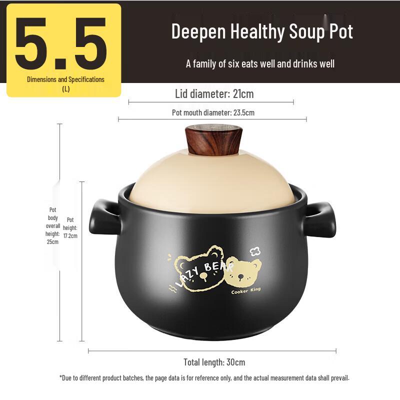 COOKER KING Lazy Bear Ceramic Stew Pot