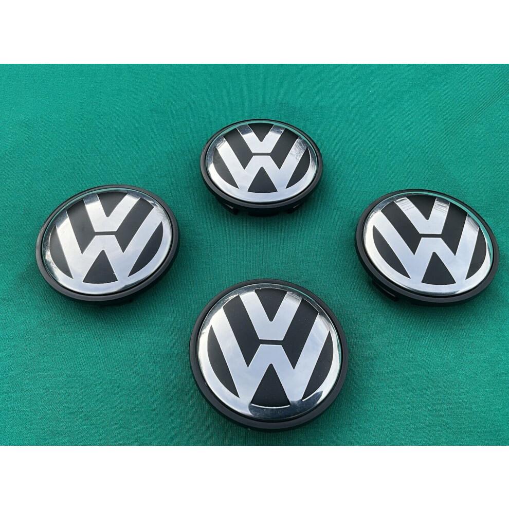 VW Alloy Wheel 65mm Centre Caps - 4x Caps - Free Postage