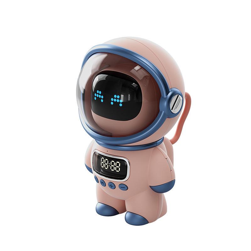 Bluetooth Interaktiver Astronauten-Lautsprecher-Uhr mit Wecker & Speicherkartensteckplatz - Kreatives Geschenk