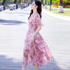 2026 Summer French Niche High-Waist Chiffon Dress