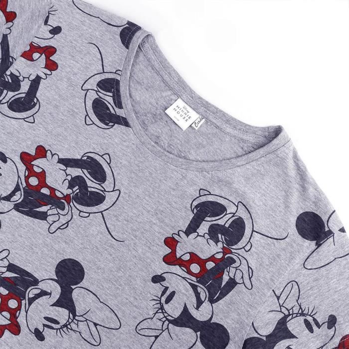 CERD LIFE'S LITTLE MOMENTS Women's Short Sleeve Minnie Mouse | 100% Cotton Officially Licensed Disney Summer T-Shirt, Grey, XS