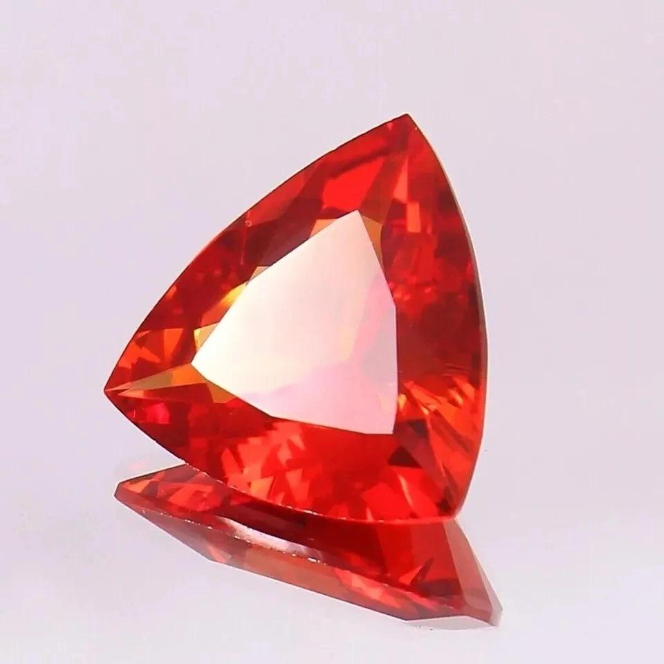 Natural Mexican Fire Opal Red Orange Trillion 12-14 Ct Beautiful Gemstone