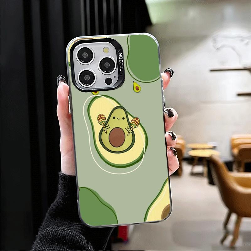 Cartoon Cute Avocado Soft Phone Case for iPhone 15 16 17 Pro Max 17Air 16E 14 Plus 13 12 Mini Shockproof Cover Back Shell