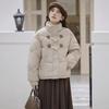 Counter Short Down Cotton Clothes Women's New Horn Buckle Thickened Small Bread Clothes Jacket
