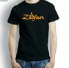 Pánské bavlněné černé tričko ZILDJIAN CYMBALS DRUMS T-SHIRT DRUMMER GIUTAR MUSIC TURECKÝ Hip-Hop Jednoduché Splicingové Tričko T Shirt sbz1...