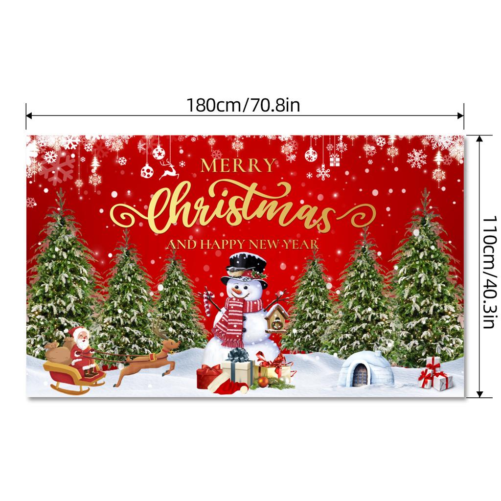 Christmas Background Cloth, Explosive Decorative Banner Hanging Cloth, Camera Couplet Direct Sales