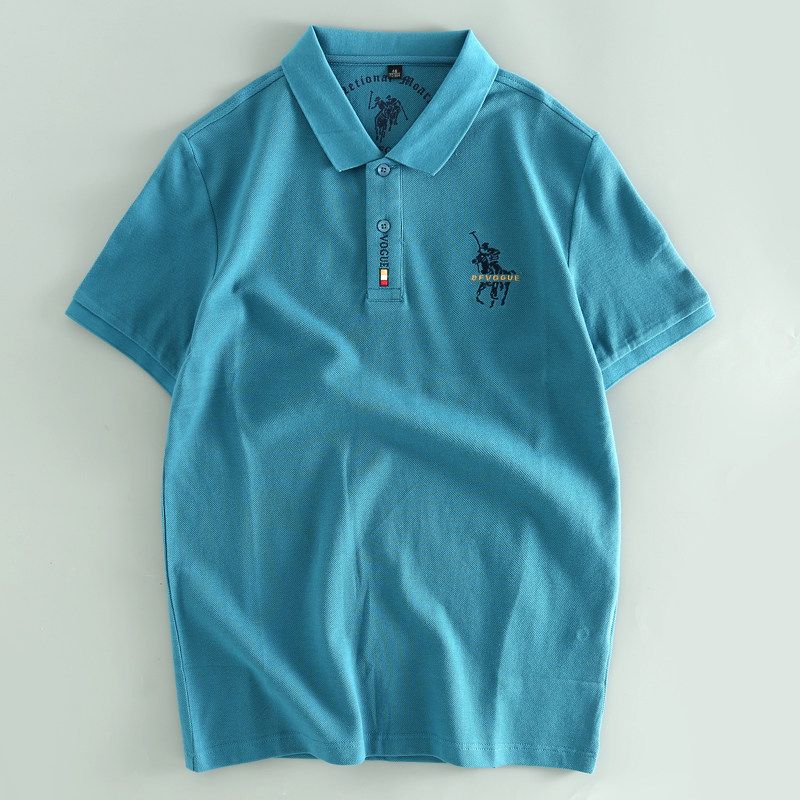 Odm Company Goods! Exported to Japan, Foreign Trade Surplus Polo Shirts, Casual Collared Shirts with Embroidery, Large Size Short-Sleeve T-Shirts