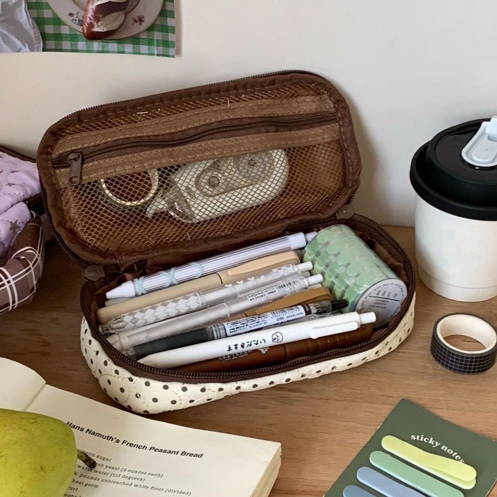 Star Love Heart Korean Stationery Bag Large Capacity Handheld Pencil Bag  School Office