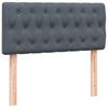 Box Spring Bed with Mattress Dark Gray 80x220 cm Velvet