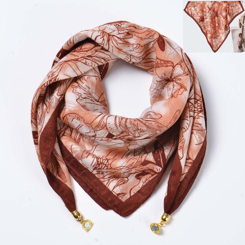 Idyllic small fresh women's imitation silk square scarf silk scarf temperament versatile scarf shawl heat