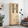 Vidaxl Display Cabinet, Sonoma Oak, 69.5X34X180 Cm, Wood-Based Material