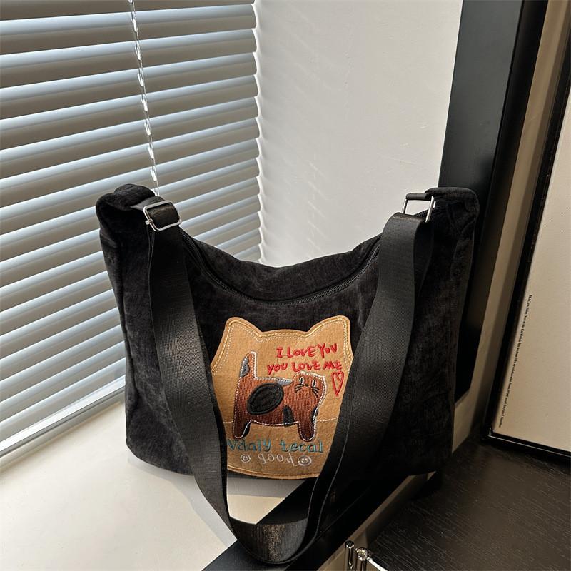 Stylish And Durable Korean Ins Cute Cartoon Tote Bag For Women Perfect For Winter Outfits