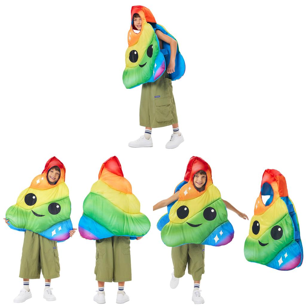 Halloween Kids Costume With Colorful Poop Design For School Events And Festive Parties