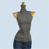 High Proportion Woolen Sweater Autumn and Winter Turtleneck Sleeveless Vest Slim fit Slimming Women Inner wear Bottoming Shirt All-Matching Top