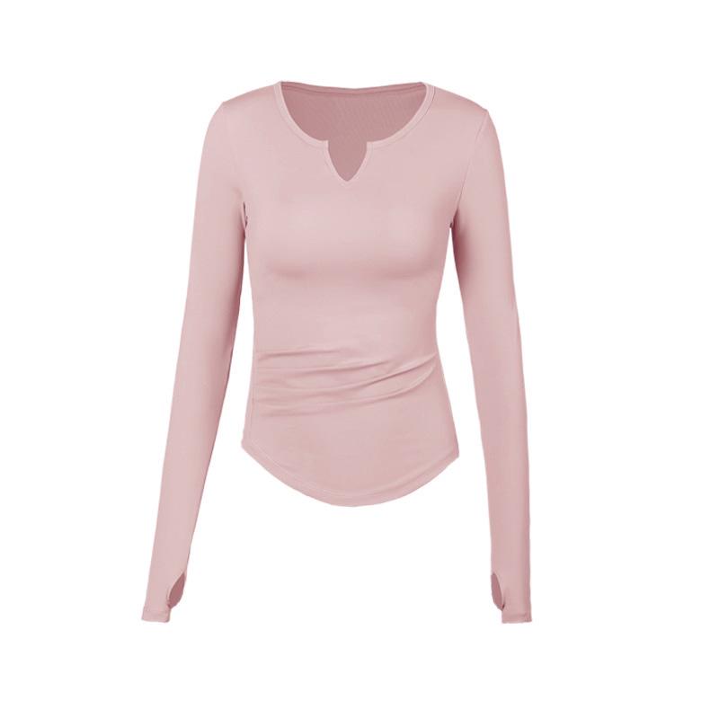 Women's Quick-dry V-neck Long-sleeve Slim-fit Yoga Top