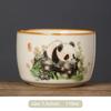 1 Pieza Tradición China Horno Ru Cerámica Taza de Té Hecha a Mano Linda Taza de Té Panda Bol de Té para el Hogar Taza de Maestro Accesorios para Juego de Té