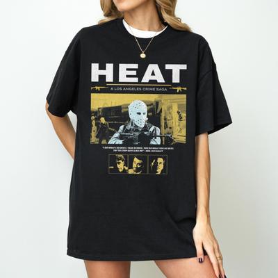 Heat Crime Cinema TShirt Cult 90s Heist Film Tee Shirt Graphic Short Sleeve Shirt Unisex Unisex Women AllSeason