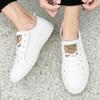 Fashion Spring High Quality Men Flat Skateboard Shoes Casual Leather Walking White Sneakers Brand Comfy Anti-slip Flat Designer Shoes