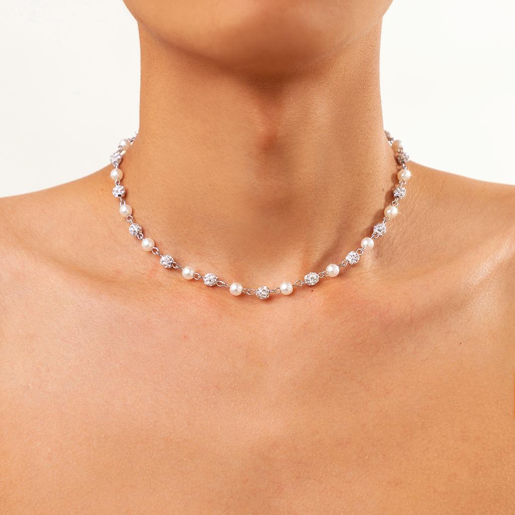 Small Imitation Pearl Beads Chain Short Choker Necklace for Men Trendy Beaded Chain Necklace on Neck 2026 Fashion Jewelry Collar