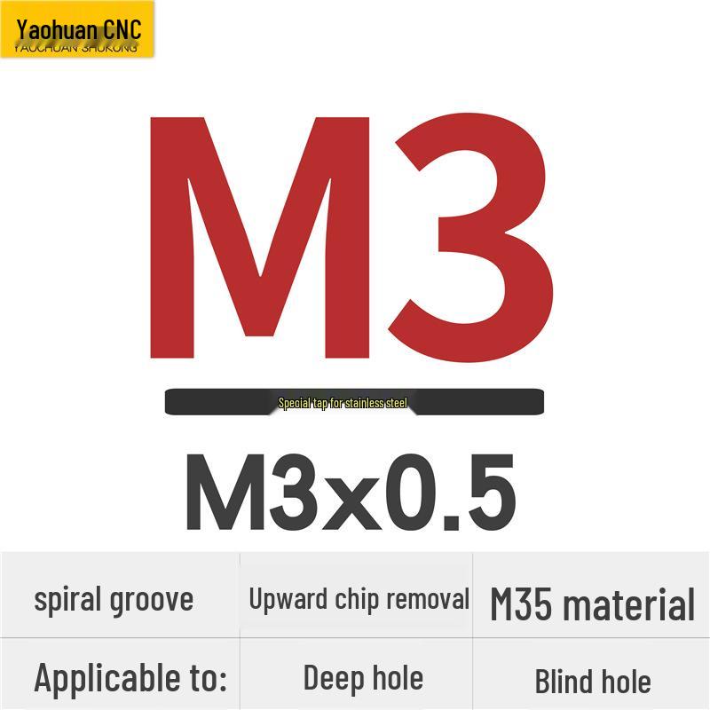 TQEE High-Performance HSS M35 Cobalt Spiral Point Straight Flute Tap
